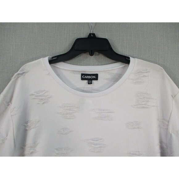 Carbon White Distressed Long-Sleeve Shirt Size - XXL - Picture 8 of 9